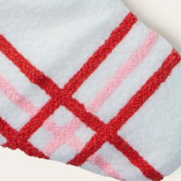 PINK VICTORIA'S SECRET CHRISTMAS STOCKING WHITE/RED/PINK WITH GOLD LETTERS**NEW! - Picture 4 of 4